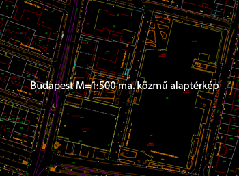Budapest M=1:500 ma. közmű alaptérkép