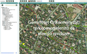 GeminiNet Önkormányzati térképmegjelenítő és elemző rendszer